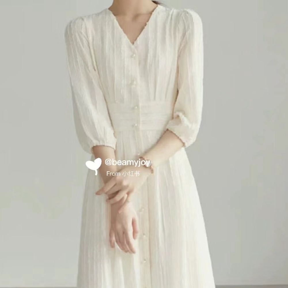 New! Cream color beautiful elegant dress!